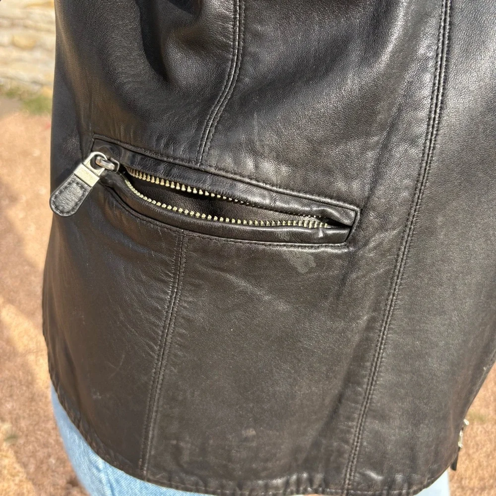 ANN TAYLOR LEATHER JACKET 12 - Picture 7 of 16